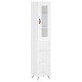 Aparador alto madera contrachapada blanco 34,5x34x180 cm de vidaXL, Aparadores - Ref: Foro24-3199337, Precio: 92,43 €, Descue...