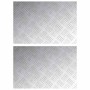 Placas en Cuadrícula 2 pcs Plateado 60 x 40 cm Aluminio