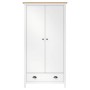 Armario de 2 puertas Hill madera maciza pino blanco 89x50x170cm