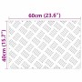 Placas en Cuadrícula 4 pcs Plateado 60 x 40 cm Aluminio