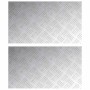 Placas en Cuadrícula 2 pcs Plateado 70 x 40 cm Aluminio