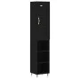 Aparador de madera contrachapada negro 34,5x34x180 cm by vidaXL, Sideboards - Ref: Foro24-3199346, Price: 89,78 €, Discount: %