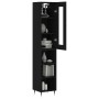 Aparador de madera contrachapada negro 34,5x34x180 cm de vidaXL, Aparadores - Ref: Foro24-3199346, Precio: 90,90 €, Descuento: %