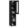 Aparador de madera contrachapada negro 34,5x34x180 cm by vidaXL, Sideboards - Ref: Foro24-3199346, Price: 89,78 €, Discount: %