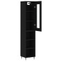 Aparador de madera contrachapada negro 34,5x34x180 cm de vidaXL, Aparadores - Ref: Foro24-3199346, Precio: 90,90 €, Descuento: %