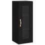 Aparador de madera contrachapada negro 34,5x34x180 cm de vidaXL, Aparadores - Ref: Foro24-3199346, Precio: 90,90 €, Descuento: %