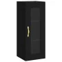 Aparador de madera contrachapada negro 34,5x34x180 cm by vidaXL, Sideboards - Ref: Foro24-3199346, Price: 89,78 €, Discount: %