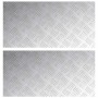 Placas en Cuadrícula 2 pcs Plateado 80 x 40 cm Aluminio