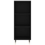 Aparador de madera contrachapada negro 34,5x34x180 cm de vidaXL, Aparadores - Ref: Foro24-3199346, Precio: 90,90 €, Descuento: %