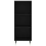 Aparador de madera contrachapada negro 34,5x34x180 cm by vidaXL, Sideboards - Ref: Foro24-3199346, Price: 89,78 €, Discount: %