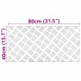 Placas en Cuadrícula 2 pcs Plateado 80 x 40 cm Aluminio