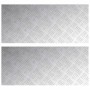 Placas en Cuadrícula 2 pcs Plateado 90 x 40 cm Aluminio