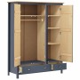 Armario de 3 puertas Hill Range madera pino gris 127x50x170cm