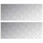 Placas en Cuadrícula 2 pcs Plateado 100 x 40 cm Aluminio