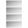 Placas en Cuadrícula 4 pcs Plateado 100 x 40 cm Aluminio