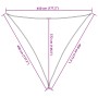 Toldo de vela poliéster oxford 100% arena 4,5x4,5x4,5 m