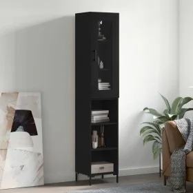 Black plywood sideboard 34.5x34x180 cm by vidaXL, Sideboards - Ref: Foro24-3199362, Price: 93,57 €, Discount: %
