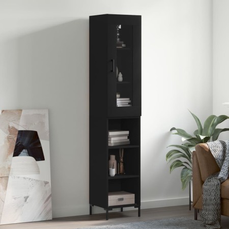 Sideboard aus schwarzem Sperrholz 34,5x34x180 cm von vidaXL, Sideboards - Ref: Foro24-3199362, Preis: 94,67 €, Rabatt: %