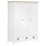 Armario de 3 puertas Hill Range madera pino blanco 127x50x170cm
