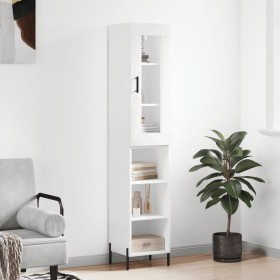 Tall white plywood highboard 34.5x34x180 cm by vidaXL, Sideboards - Ref: Foro24-3199369, Price: 96,41 €, Discount: %