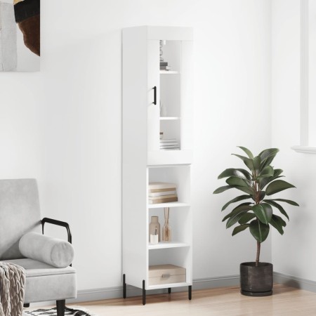 Hohes Sideboard Sperrholz weiß 34,5x34x180 cm von vidaXL, Sideboards - Ref: Foro24-3199369, Preis: 96,41 €, Rabatt: %