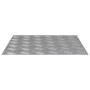 Placas en Cuadrícula 4 pcs Plateado 50 x 50 cm Aluminio