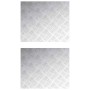 Placas en Cuadrícula 2 pcs Plateado 60 x 50 cm Aluminio