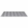 Placas en Cuadrícula 4 pcs Plateado 60 x 50 cm Aluminio