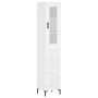 Aparador alto madera contrachapada blanco 34,5x34x180 cm de vidaXL, Aparadores - Ref: Foro24-3199361, Precio: 99,10 €, Descue...
