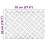 Placas en Cuadrícula 4 pcs Plateado 70 x 50 cm Aluminio