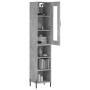 Aparador de madera contrachapada gris hormigón 34,5x34x180 cm de vidaXL, Aparadores - Ref: Foro24-3199373, Precio: 95,74 €