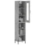 Aparador de madera contrachapada gris hormigón 34,5x34x180 cm de vidaXL, Aparadores - Ref: Foro24-3199373, Precio: 94,65 €, D...