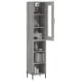 Tall Sonoma gray plywood sideboard 34.5x34x180 cm by vidaXL, Sideboards - Ref: Foro24-3199375, Price: 97,37 €, Discount: %