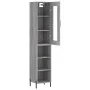 Tall Sonoma gray plywood sideboard 34.5x34x180 cm by vidaXL, Sideboards - Ref: Foro24-3199375, Price: 97,37 €, Discount: %