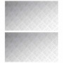 Placas en Cuadrícula 2 pcs Plateado 90 x 50 cm Aluminio