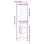 Aparador alto madera contrachapada gris Sonoma 34,5x34x180 cm de vidaXL, Aparadores - Ref: Foro24-3199375, Precio: 98,70 €, D...