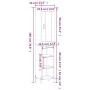 Tall Sonoma gray plywood sideboard 34.5x34x180 cm by vidaXL, Sideboards - Ref: Foro24-3199375, Price: 97,37 €, Discount: %