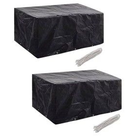 Gartenmöbelbezug 2-teiliges Set Rattan 6 Personen 10 Ösen von vidaXL, Abdeckungen für Gartenmöbel - Ref: Foro24-279123, Preis...