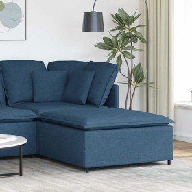 Módulo reposapiés modular para Sofá azul 100x100x48 cm