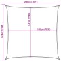 Toldo de vela cuadrado HDPE arena 160 g/m² 2x2 m
