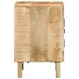 Mesilla de noche 2 uds 40x32x46 cm madera mango rugosa