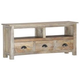 Mueble de TV de madera maciza de mango 110x30x50 cm