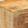 Mesita de noche de madera maciza de mango rugosa 37x32x50 cm