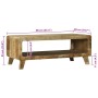 Mesa de Café 90 x 50 x 35 cm Madera maciza de mango rugosa