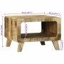Mesa de Café 50 x 50 x 35 cm Madera maciza de mango rugosa
