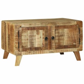 Mesa de Café Marrón Madera maciza de mango rugosa