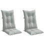 Cojines para silla respaldo alto 2 uds tela gris claro melange