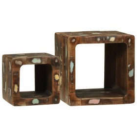 Unidad de Televisión 2 pcs Multicolor madera maciza reciclada