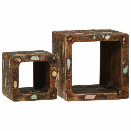 Unidad de Televisión 2 pcs Multicolor madera maciza reciclada