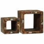 Unidad de Televisión 2 pcs Multicolor madera maciza reciclada